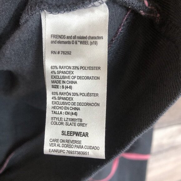 We Were On A Break Friends The Television Series Womens Gray Pajama Top Size S - Picture 5 of 8